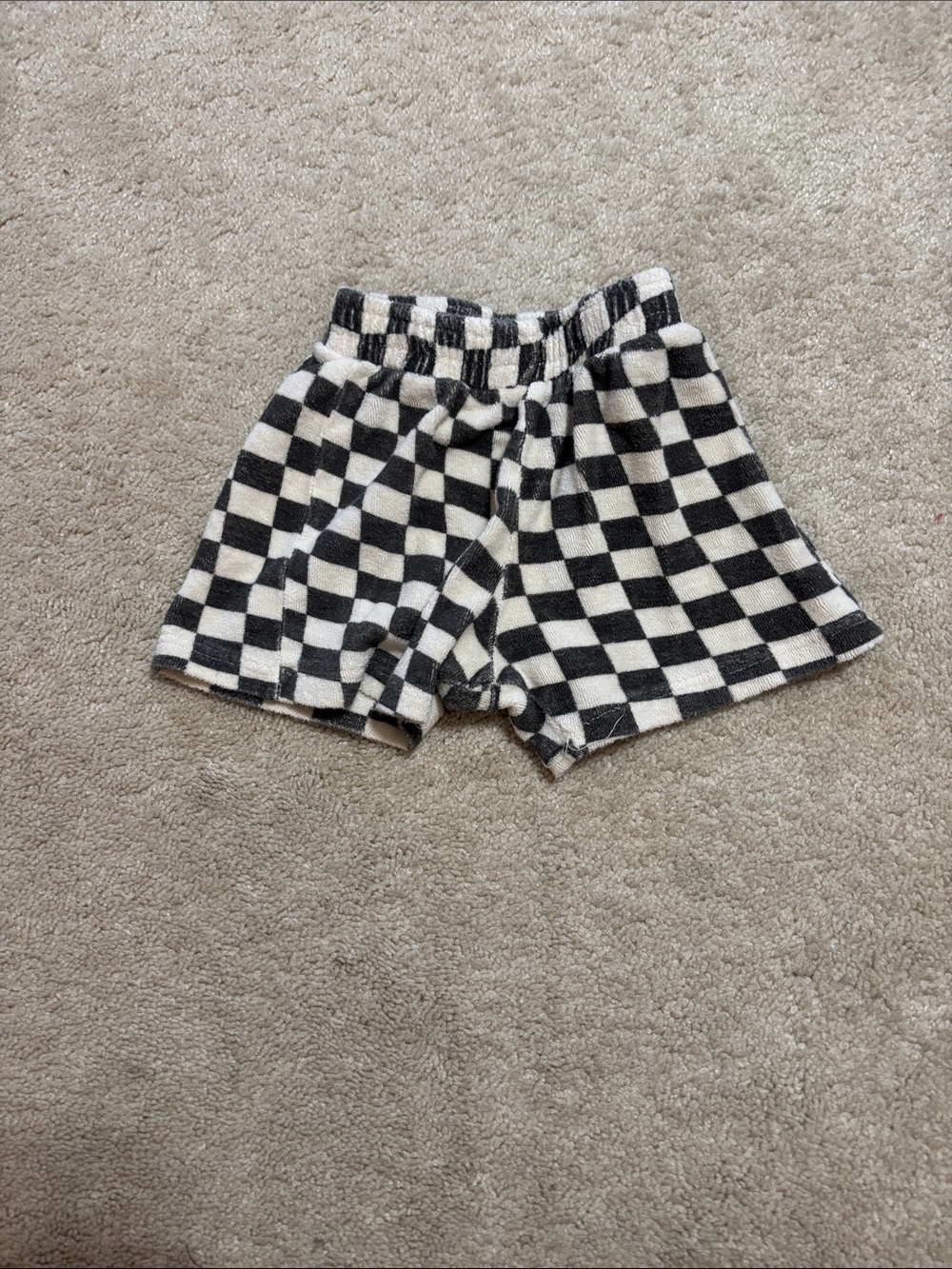 Zara Black and White Checkered Kids Shorts